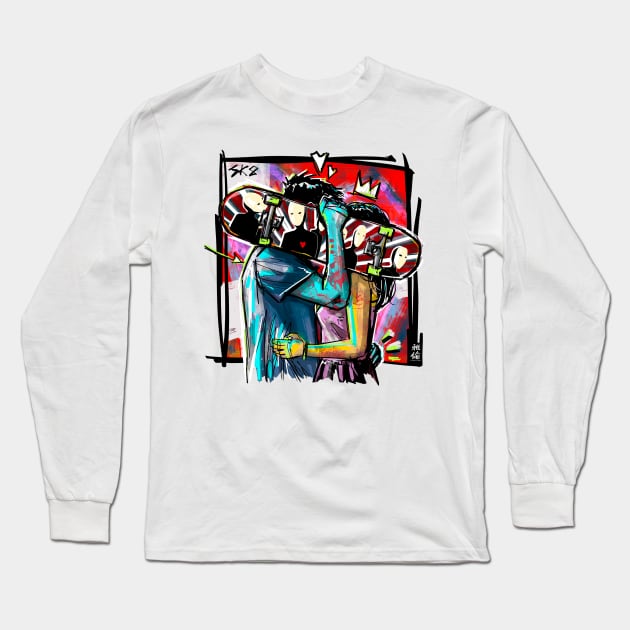 Sk8 Lover Long Sleeve T-Shirt by Habuza